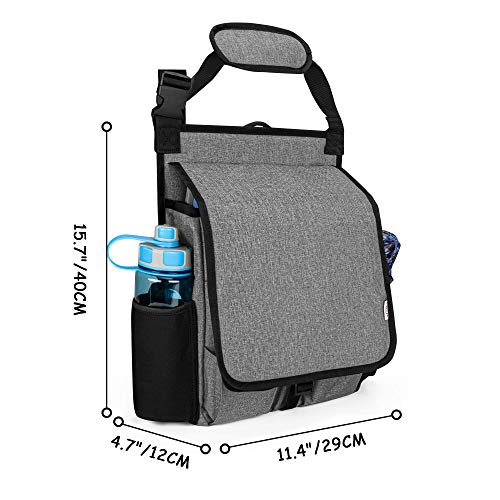image for Luxja Car Front Seat Organizer with Cover and Laptop Sleeve, Car Seat 