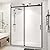 56-60”W x 76" H Upgraded Single Sliding Frameless Shower Door, Frameless Shower Door with Explosion-Proof Film and Nano Coating, 1/4” (6MM) SGCC Tempered Glass, Matte Black Finish