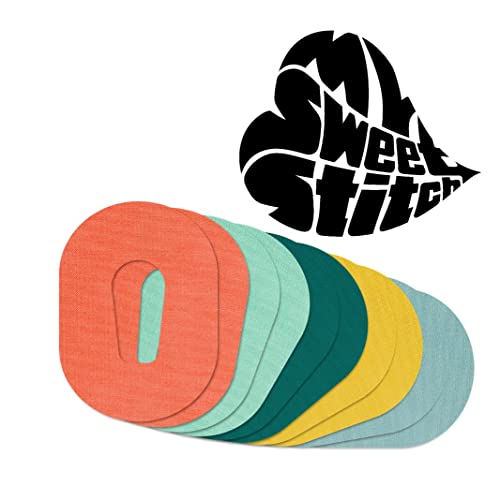 MySweetStitch - 25 x Dexcom G6 Patches, Overpatch diameter 70 x 55mm, Waterproof, Breathable, Skin-Friendly, Made in Germany, Pastel
