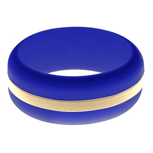 FLEX Ring - Womens Mens Blue Silicone Ring - Changeable Color Bands - Many Colors - Safe, Durable, Everyday Wear Wedding Band - 1 Ring - Sizes 4-16