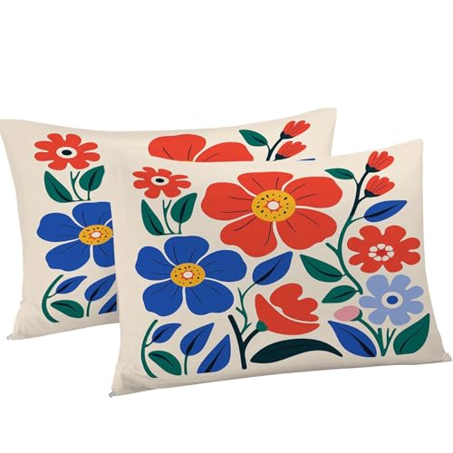 Housse de couette 200x200 fleurs fermeture éclair lit sans plis - 5