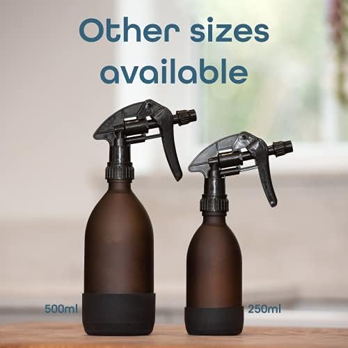 Ultra Reliable Glass Spray Bottle for Cleaning 500ml | Mist and Jet Spray and Non-slip Base | Reusable Eco Empty Spray Bottle