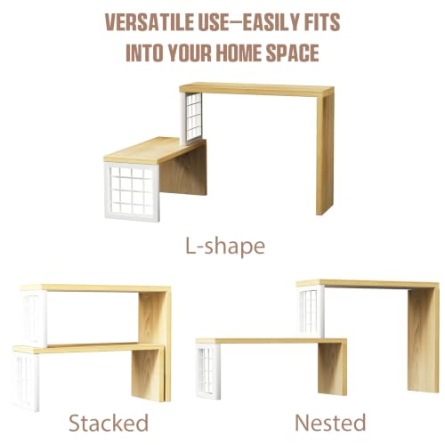 FOFARY Kitchen Countertop Organizer, 2 Tier Corner Counter Shelf, Beige by FOFARY - Used condition - Image 7