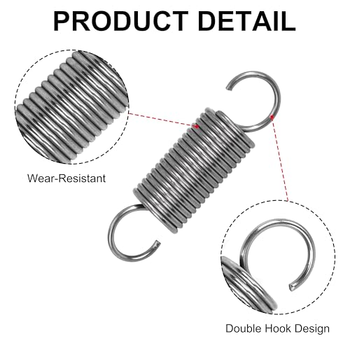 GUNGY Zugfedern mit Haken Edelstahl Zugfeder Spannfeder 50mm Außendurchmesser 14mm Drahtdurchmesser 1,5 mm Maximale Zugkraft 3,9kg 1,5x14x50mm 4 Stück