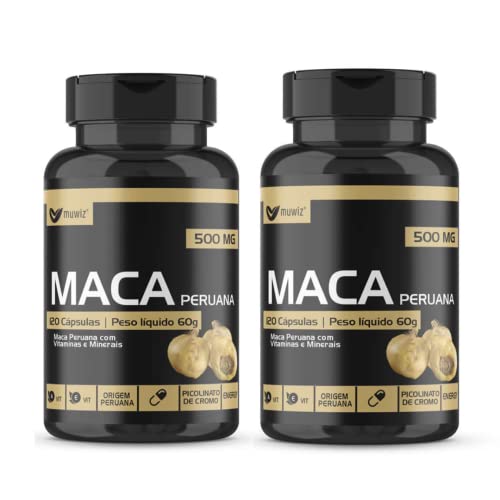 Maca Peruana Pura Original 100% Natural 120 Cápsulas - 2 Unidades