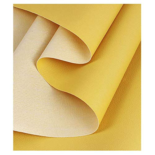 Similicuir tissu doux jaune de 138 cm de large pour sellerie et ameublement