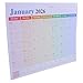 Baluue Month Magnetic Refrigerator Calendar Fade-resistant Family Fridge Planner with Large Writing Spaces for Meal Planning Appointments and Home Organization