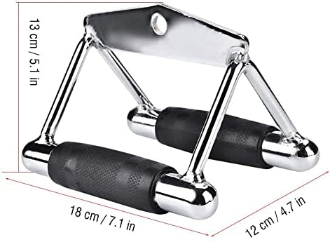 Yagosodee Chinning Bar Triangle Seated Row Close Grip Handle Home Gym Training Exercise Cable Machine Attachment Tricep Rope with Rubber Non Slip Handle Sports Cable Exercise Equipment Steel