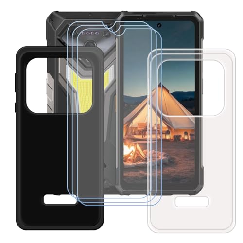 CongJiaLingXi�P�[�X �K�p���� Ulefone Armor 34 Pro+ (6.95") + [3��]�����K���X�X�N���[���ی�t�B���� �A���� + ���ȃ\�t�g�V���R���P�[�X�ی�TPU�J�o�[�̃P�[�X�J�o�[