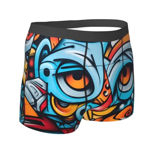 Colorful graffiti wall painting Men's boxer briefs - high-performance elastic boxer briefs, multiple3