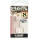 ささめ針(SASAME) TEN2K ヒラメトリプル(ケイムラ) 5本 8号 釣り針
