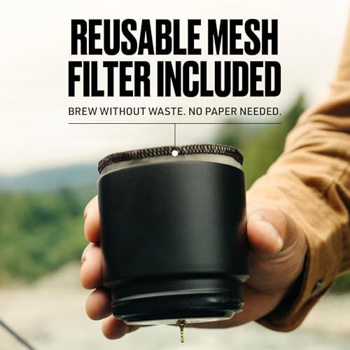 Image of VSSL - Nest Pour Over Coffee Kit | Coffee Maker for Camping | All-In-One Travel Pour Over | Transportable Dripper, Two 10oz Stainless Steel Travel Mugs | Compact Storage & Adventure Ready | Black