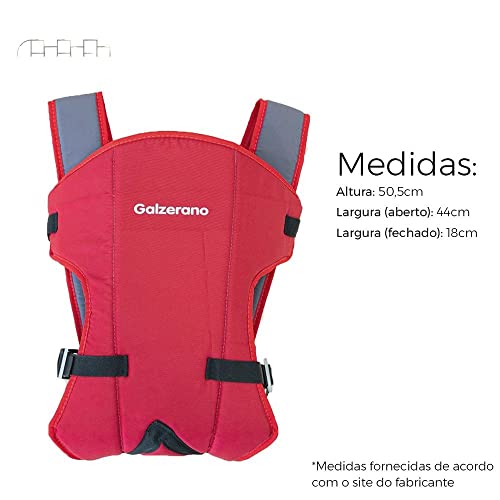 Canguru Balbi 2 Para Bebê Carregar Criança Vermelho Até 15 Kg Galzerano