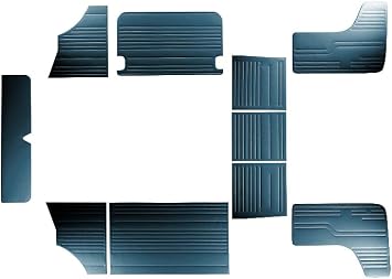 Faux Leather Interior Panel Set for VW T2 B Bay Window Bus 19731979 10pc Door Trim Compatible with Kombi, Microbus, Camper T2B1973-1979, Dark Blue