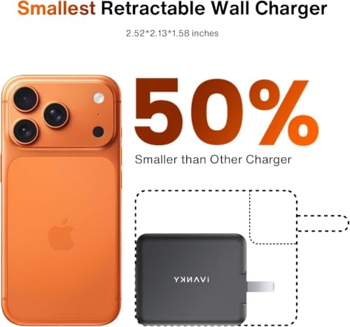 iVANKY 4-in-1 45W GaN Retractable Wall Charger w/ Dual Built-In USB-C Cables & 4-Port Charging - image 2