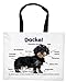 Produktbild Merchandise for Fans Einkaufstasche - 50 x 38 cm, 19 Liter Schwarze Henkel - Motiv: Dackel/Teckel/Dachshund Alternative Anatomie - 06