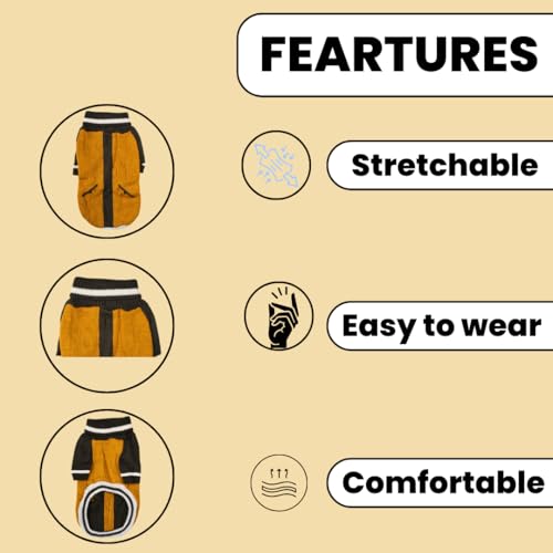 Image of Lulala Pet Puppy Clothes to Keep Warm in Autumn and Winter, Knitted Sweater, Teddy Poodle Clothes, Small Dogs Jacket Suitable for Pets (Yellow, 8 Inch)