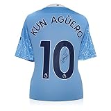 Exclusive Memorabilia Sergio Aguero Signed 2020-21 Manchester City Soccer Jersey