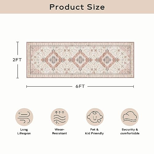 Tapete vintage Ashler Home Deco 2x6 ft Boho miniatura 2