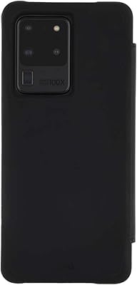 Case-Mate - LEATHER WALLET FOLIO - Case for Samsung Galaxy S20 Ultra - 5G Compatible - Holds 4 Cards + Cash - 6.9 inch - Black Leather