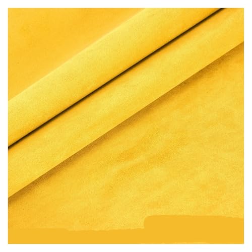 Tissu ciel de toit voiture daim autocollant et étirable jaune