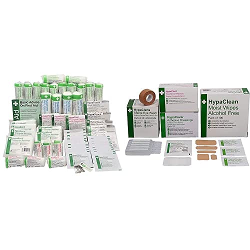 Safety First Aid Group HSE Kit Refill (1-50 Persons) with Extra Essentials Supersize Kit, Bundle