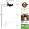 Achla Designs HBB-01-S Heart Shaped Birdbath with Stake, Copper