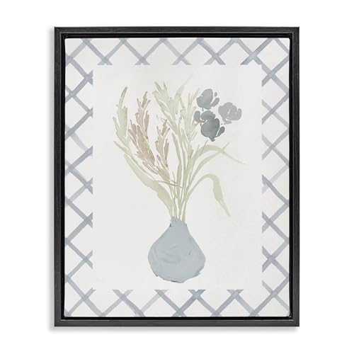 Stupell Industries 'Soft Blue Anna Bouquet'| Floating Frame Canvas Art
