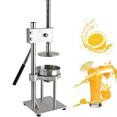 Prensa manual de frutas con 2 cabezales de prensa, exprimidor rápido que ahorra mano de obra para tiendas de frutas, hoteles y uso doméstico