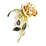 POLPEP shin Kong Jewelry Rose Corsage Flower Brooch Lapel pin Badge Men Man Women Girls Cardigan Shawl Buckle Creative (Light Coffee