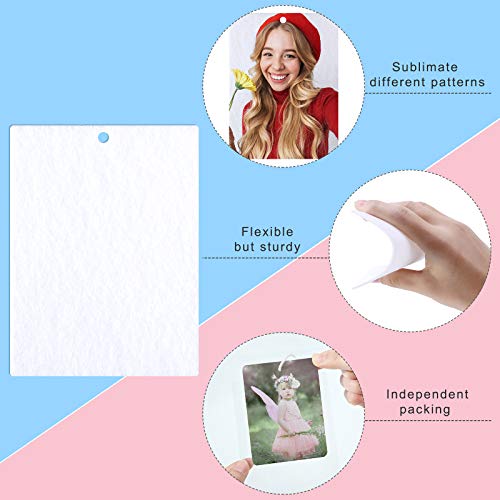 100 Pieces Sublimation Air Freshener Sheets Diy Air Freshener Scented Sheets Car Air Freshener Fragrant Sheets With 100 Pieces Self-Adhesive Bags And Elastic Rope Car Home Use And Decor #TOP2