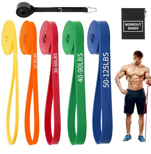 Resistance Bands Set,Fitnessbänder Widerstandsbänder 5er Set Mit...