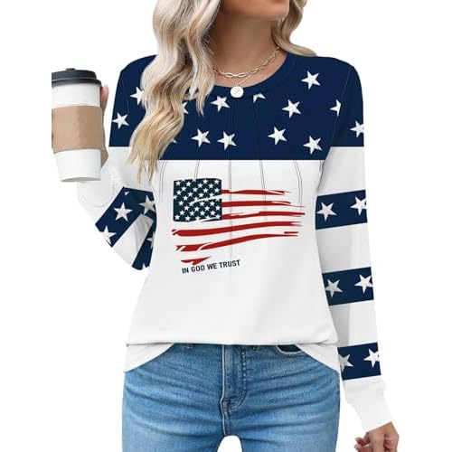 Kistore Women's Long Sleeve Tops Crew Neck Pleated Dressy Casual Blouses T Shirts Fall Clothes 2026