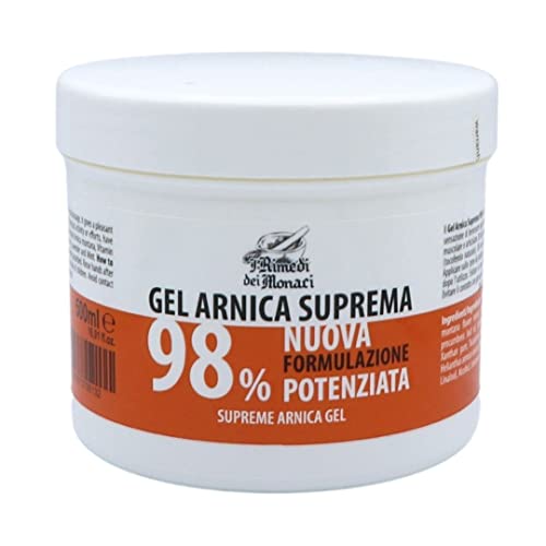 Arnika für Pferde für den menschlichen Gebrauch 98%/ 500 ml/ mit Lavendel Extrakt, Minze, Gaultheria-Öl und Vitamin E/ Arnika-Creme mit wohltuender Wirkung auf Muskeln, 100% Italienisch Cover