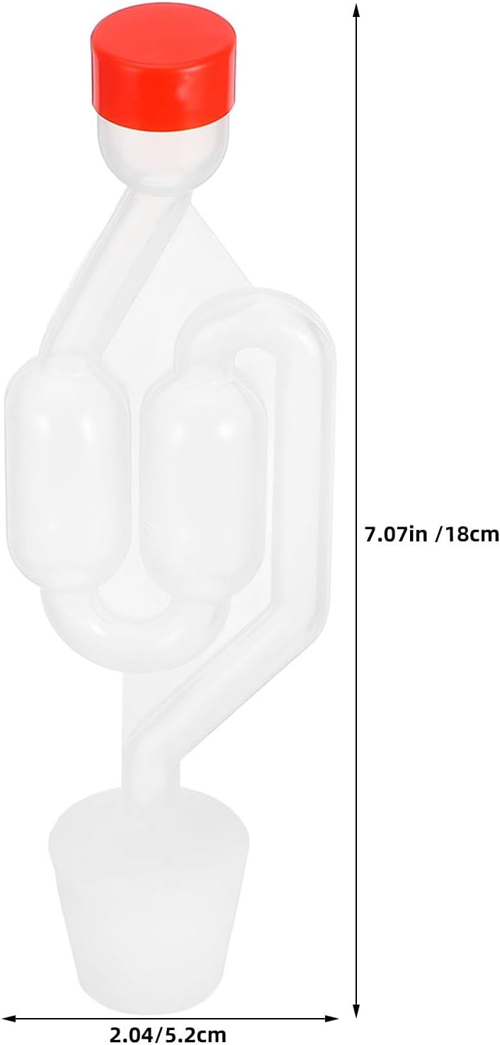 2 Sets S-shape Bubble Airlock with #6 Stopper for Wine Making