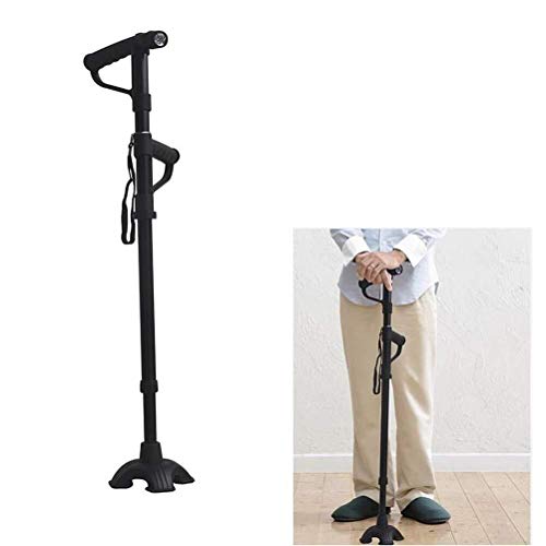 ZXY-NAN Walking Sticks Anti-Skid Adjustable Telescopic Canes with LED Light 10 Adjustable Height