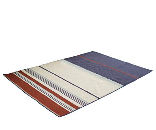 スミノエ(Suminoe) ラグ ネイビー 190×190cm ミッドスタイル 防ダニ 13472577