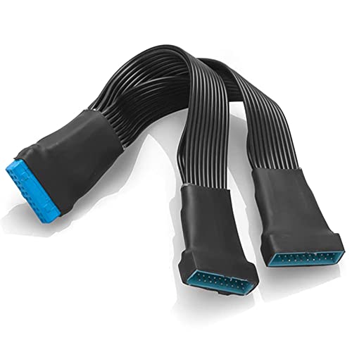 Cable interno USB 3.0 de 19 pines divisor de 1 a 2 para extensión de placa base de PC 5