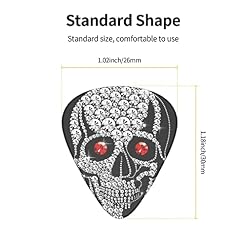 Lot de 12 médiators pour guitare électrique, basse acoustique, motif tête de mort et diamant, noir - Les Beatles, Paul McCartney, John Lennon, RIngo Starr, George Harrison Lot de 12 médiators pour guitare électrique, basse acoustique, motif tête de mort et diamant, noir – Image 5