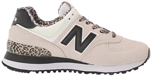 Image of New Balance Women's 574 V2 Animal Print Sneaker, White /Black, 12 M
