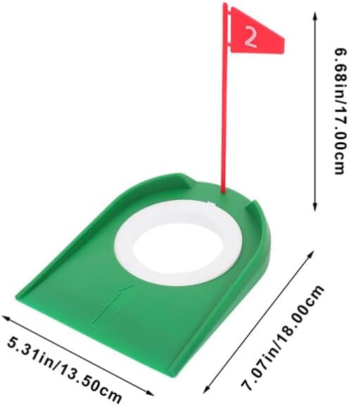 HANABASS 9pcs Golf Putting Cup Flags Portable Golf Training Aid for Indoor and Outdoor Practice Improve Your Putting Accuracy and Skills