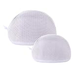 2 PCS Bra Washing Machine Bag, Mesh Laundry Bags,Shoes Wash Bag,Zipper Bra Wash Bag,Bras Bags for Washing Machine,Hemisphere Design Mesh Wash Bags with Zipper for Cleaning Bras/Underwear/Socks