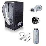 2 Jahre Garantie NICEGROW.de Box Set Zelt mit Abluft Growbox Growzelt 80 Rohrventilator 243cbm/h inkl. Filter