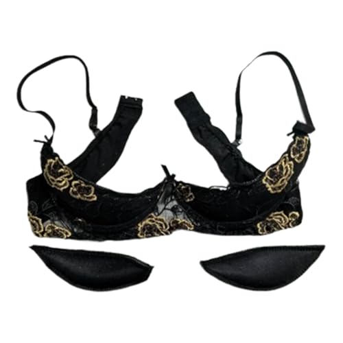 1/4 Cup Push Up Bras for Women Sexy Underwire Lace Lingerie Nightwear Bra — view 3