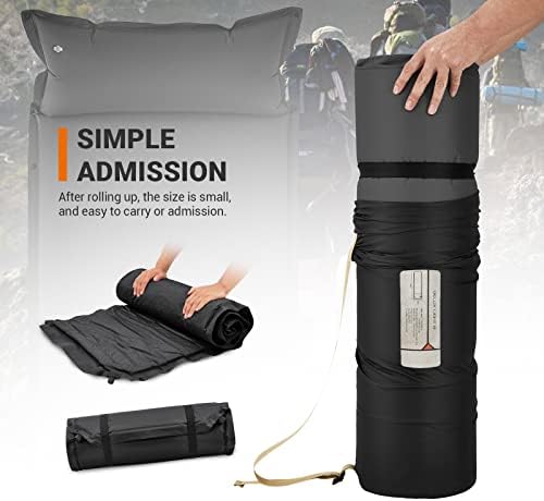 Amazon Brand - Eono Self-Inflating 8 cm Thick Sleeping Mat with Pillow for Camping and Backpacking