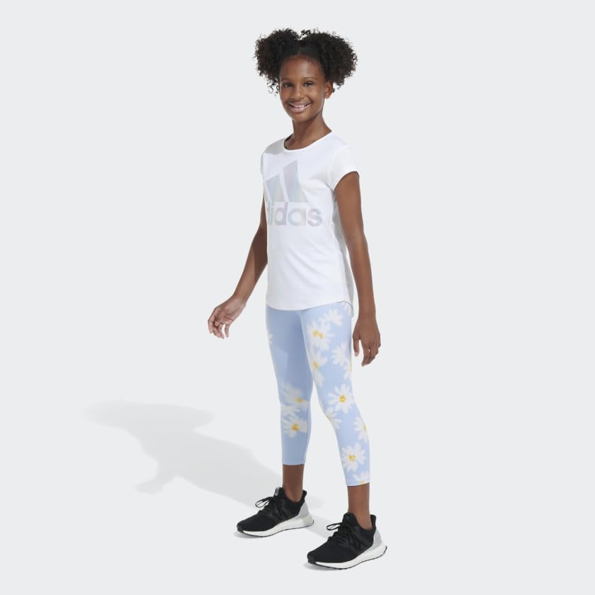 adidas Girls' Aeroready Daisy Blur 7/8 Tights Leggings3