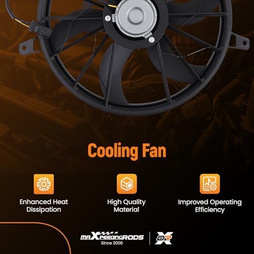 Image of maXpeedingrods Radiator Cooling Fan Assembly for Jeep Grand Cherokee 4.0L 2004 (submodel: Laredo, Limited,Special Edition), 52079528AD 620041 52080127AA