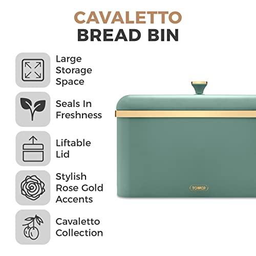 Panera con tapa extraíble para evitar pan duro en caja de acero grande Cavaletto 3