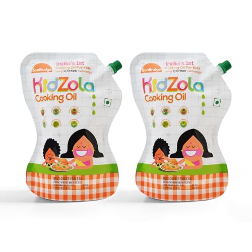 Image of Kidzola Cooking Oil for Kids - 750 ml | India's 1st Kids Cooking Oil | Low Absorption Oil | Pack of 2