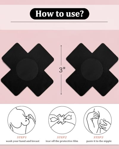 20 Pairs Nipple Covers For Women Disposable Cross Hypoallergenic Rave Party X Pasties Satin Breast Covers Stickers3